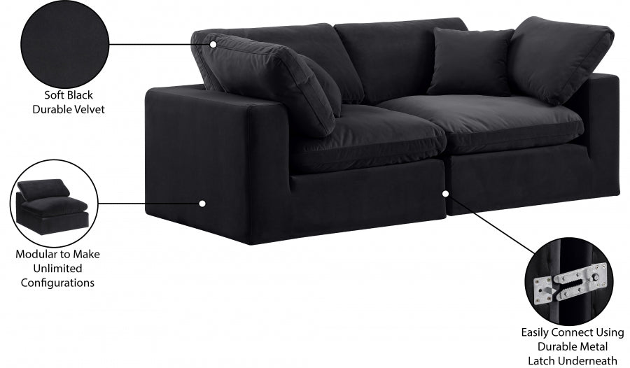 Canapé confortable en velours
