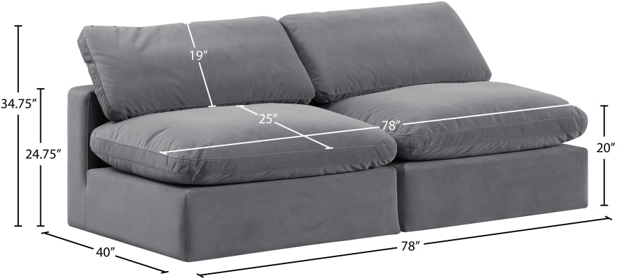 Canapé confortable en velours