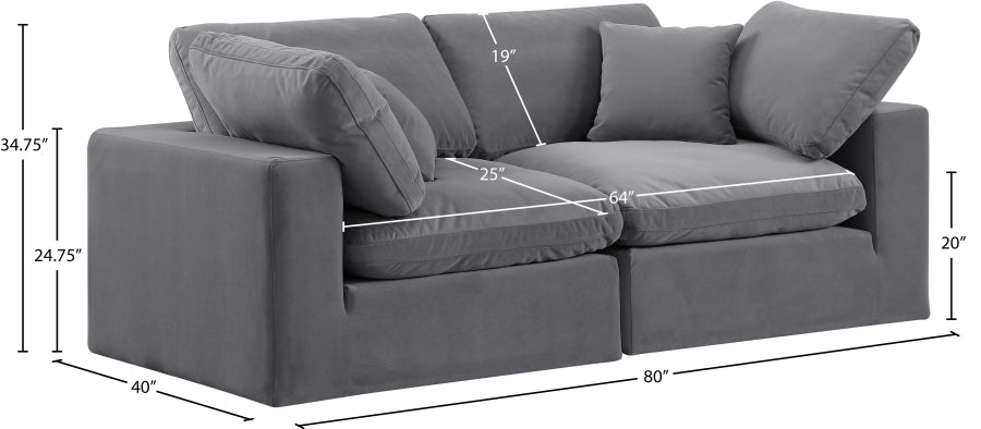 Canapé confortable en velours