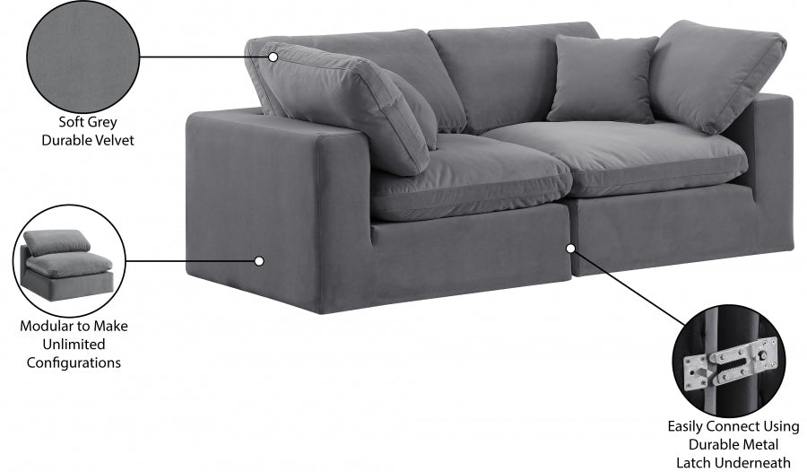 Canapé confortable en velours
