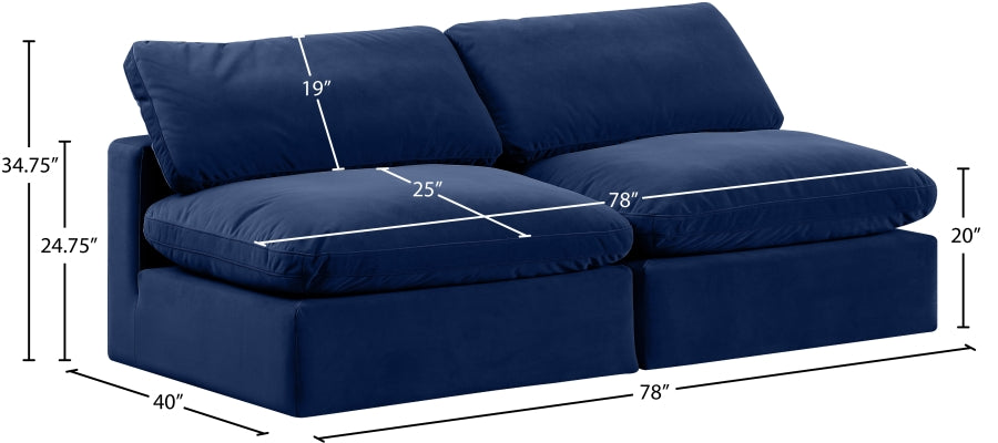 Canapé confortable en velours