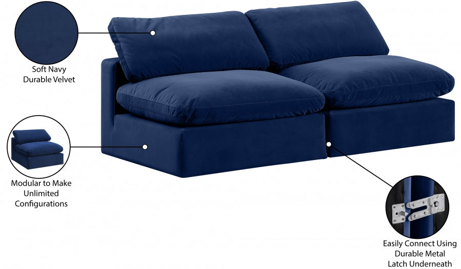 Canapé confortable en velours