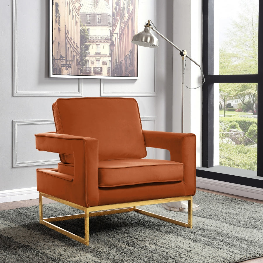 Fauteuil d'appoint rembourré en chenille Vivi