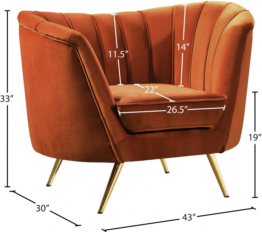 Fauteuil d'appoint rembourré en chenille Vivi