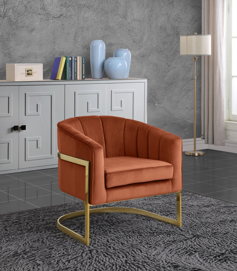 Fauteuil d'appoint rembourré en chenille Vivi