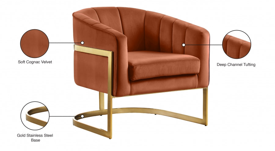 Fauteuil d'appoint rembourré en chenille Vivi