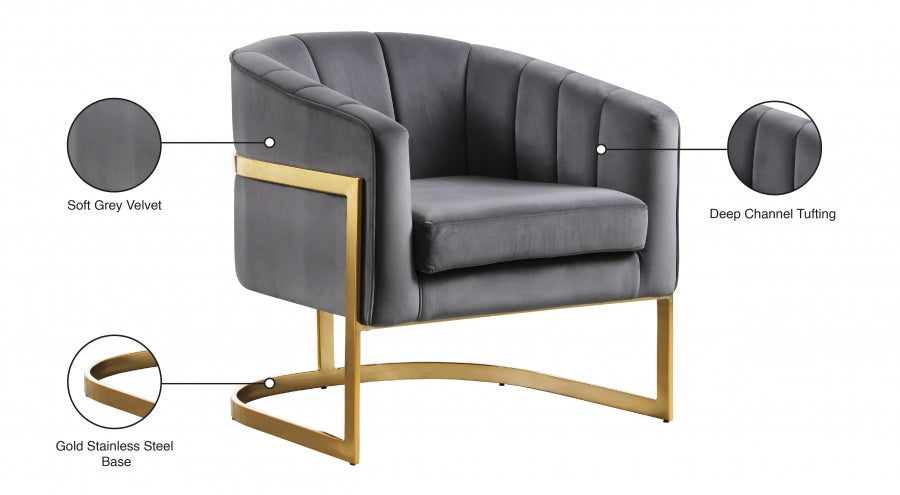 Fauteuil d'appoint rembourré en chenille Vivi
