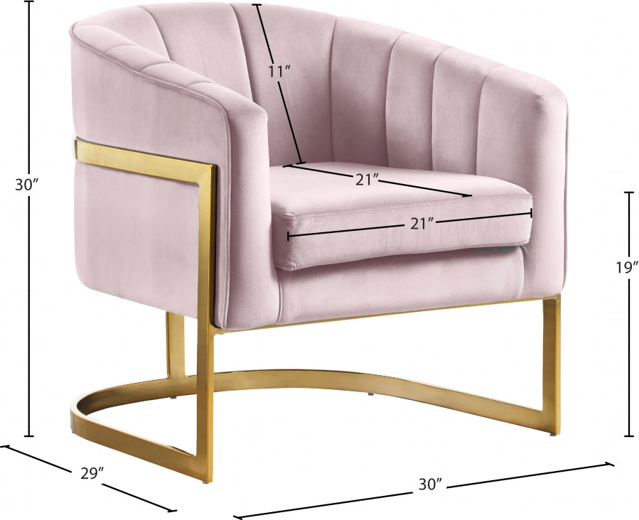 Fauteuil d'appoint rembourré en chenille Vivi