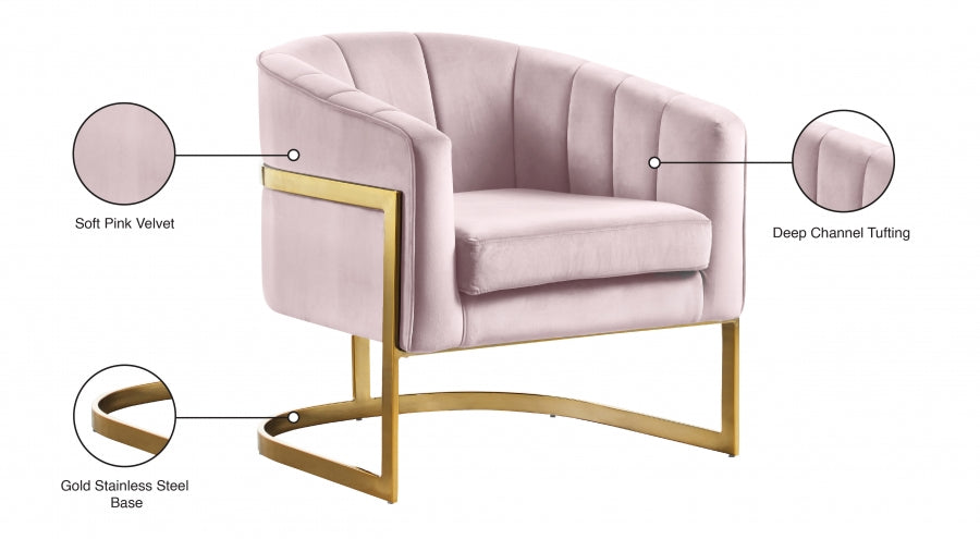 Fauteuil d'appoint rembourré en chenille Vivi