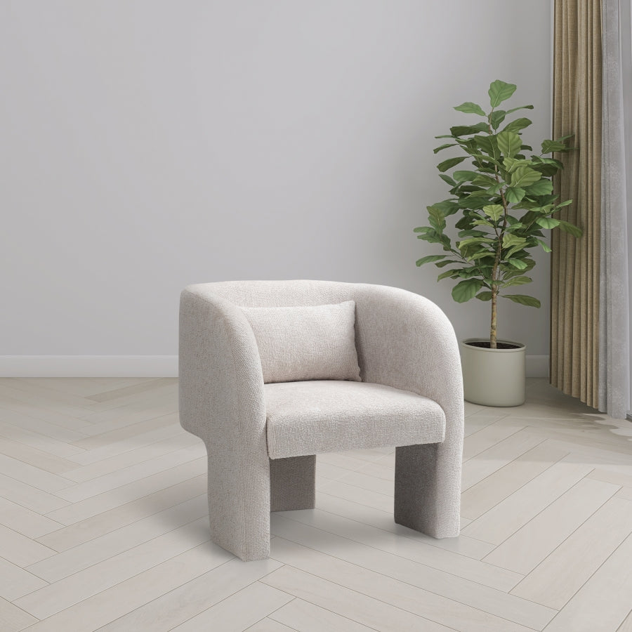 Fauteuil d'appoint rembourré en chenille Vivi