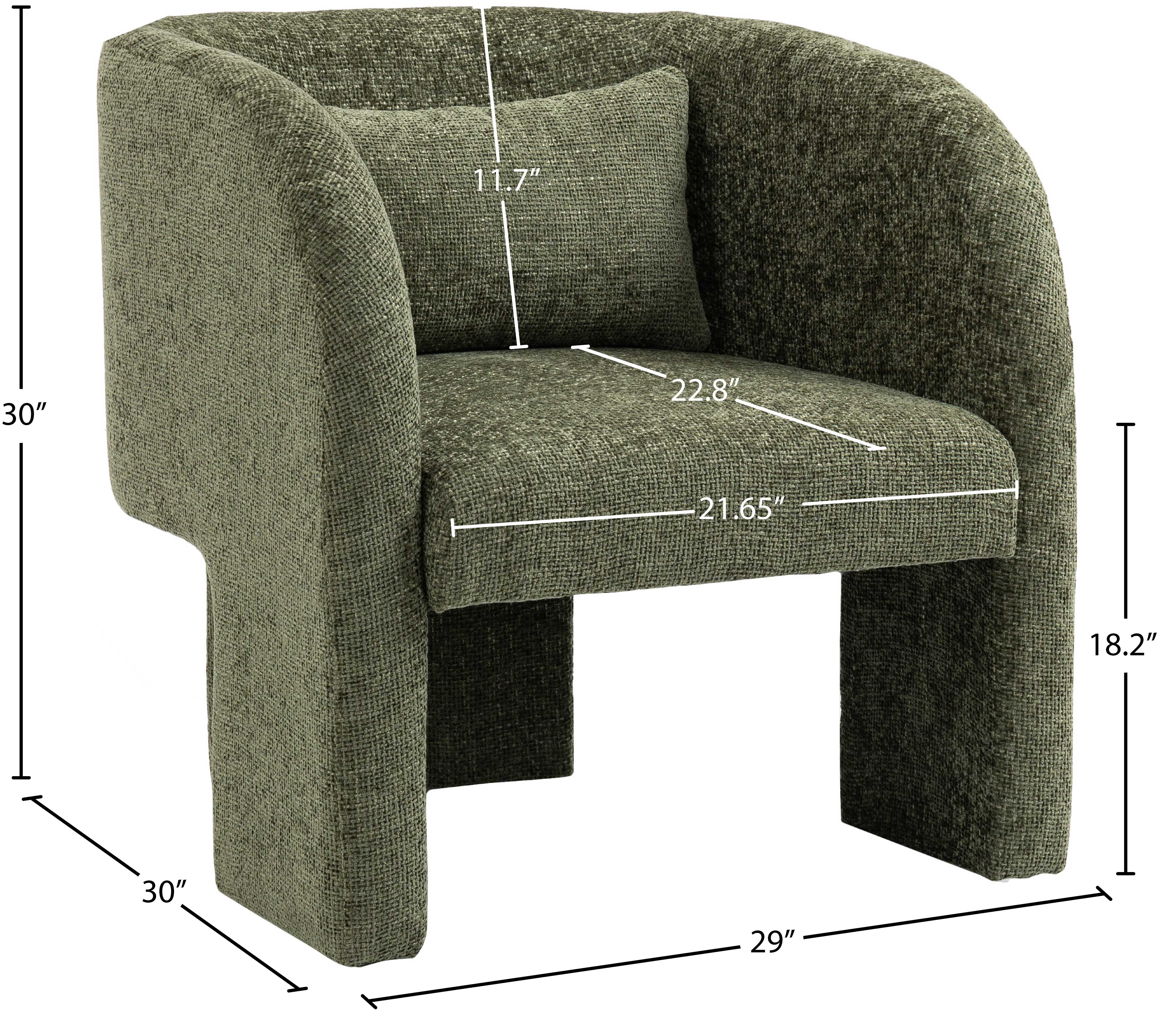 Fauteuil d'appoint rembourré en chenille Vivi