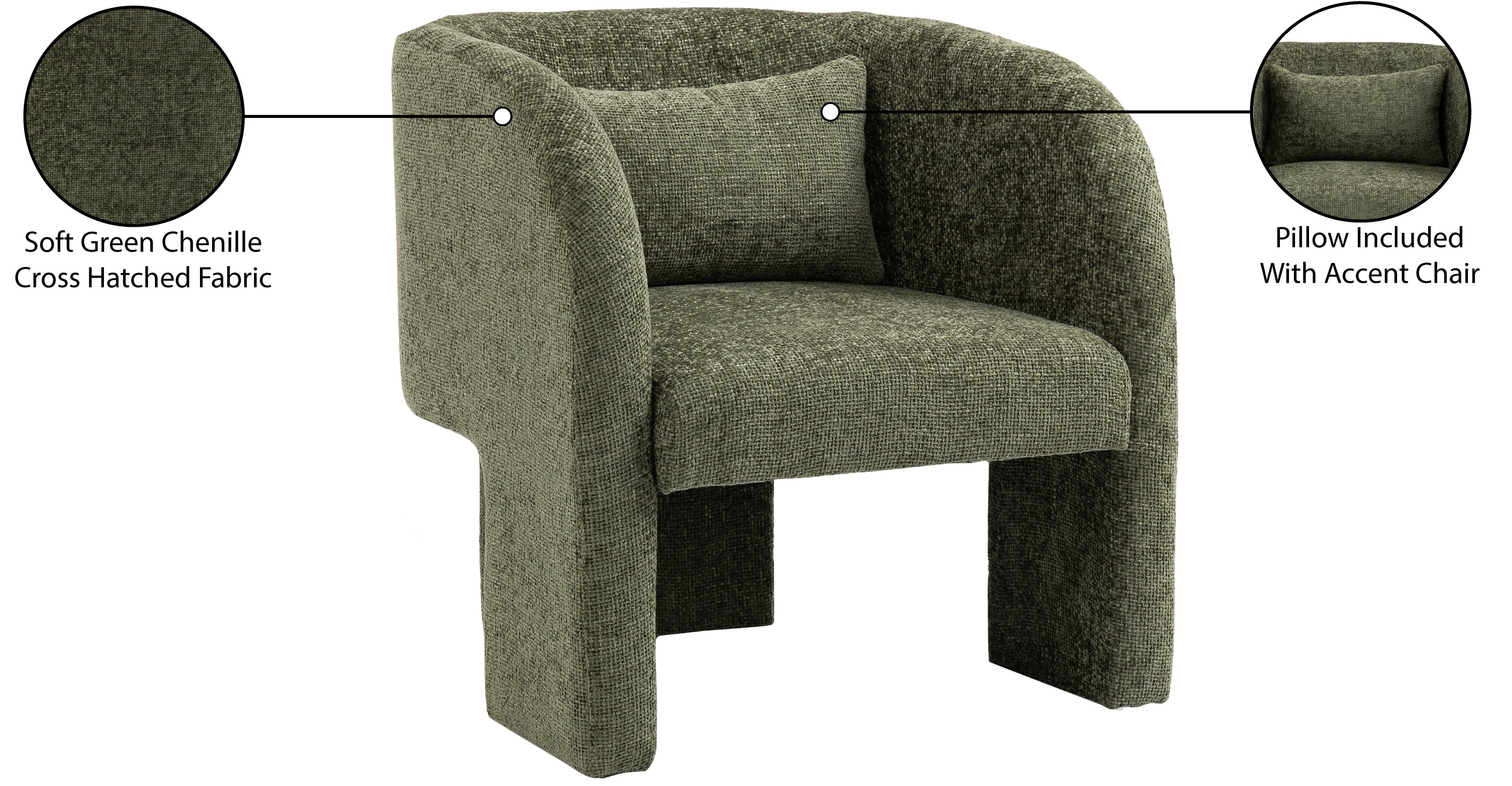Fauteuil d'appoint rembourré en chenille Vivi