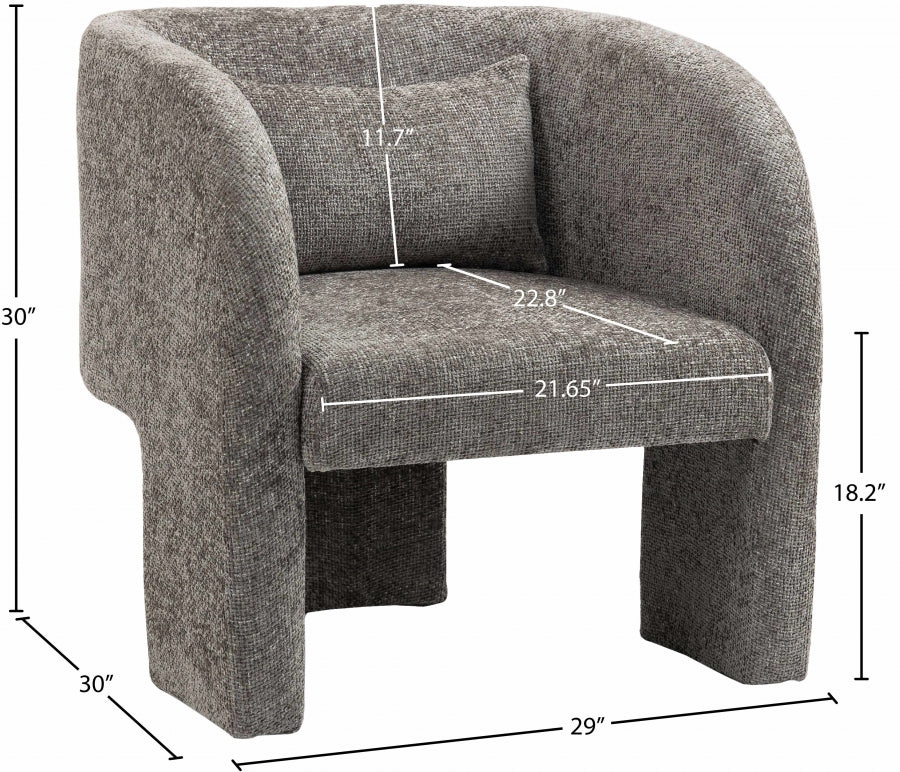 Fauteuil d'appoint rembourré en chenille Vivi