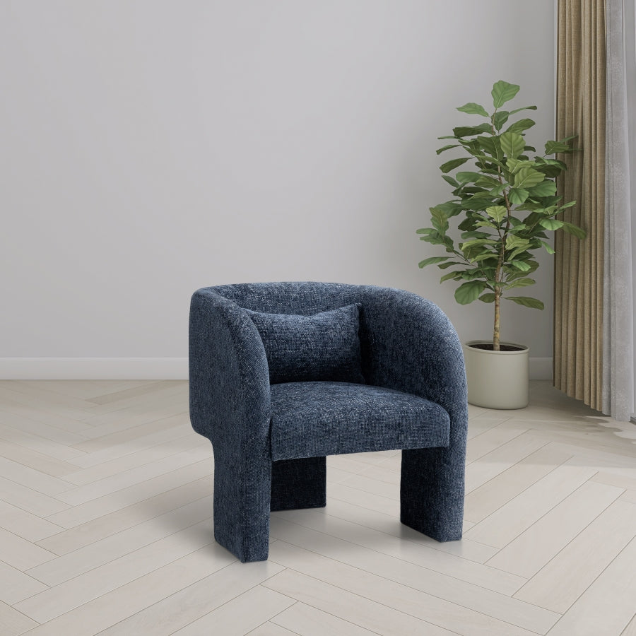 Fauteuil d'appoint rembourré en chenille Vivi