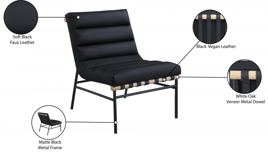 Fauteuil d'appoint rembourré en chenille Vivi