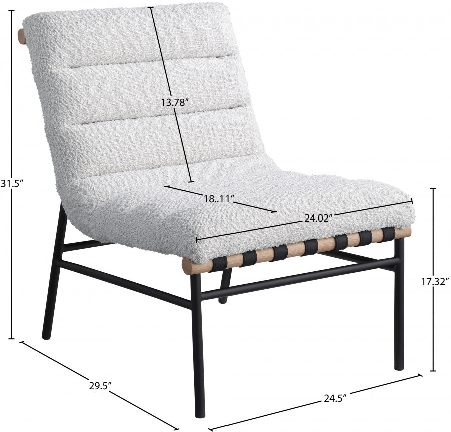 Fauteuil d'appoint rembourré en chenille Vivi