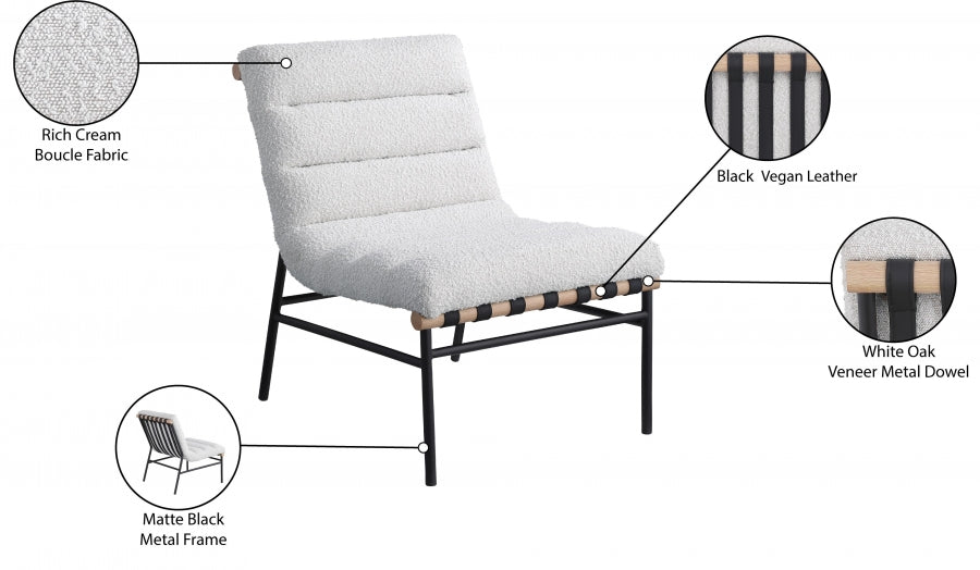 Fauteuil d'appoint rembourré en chenille Vivi