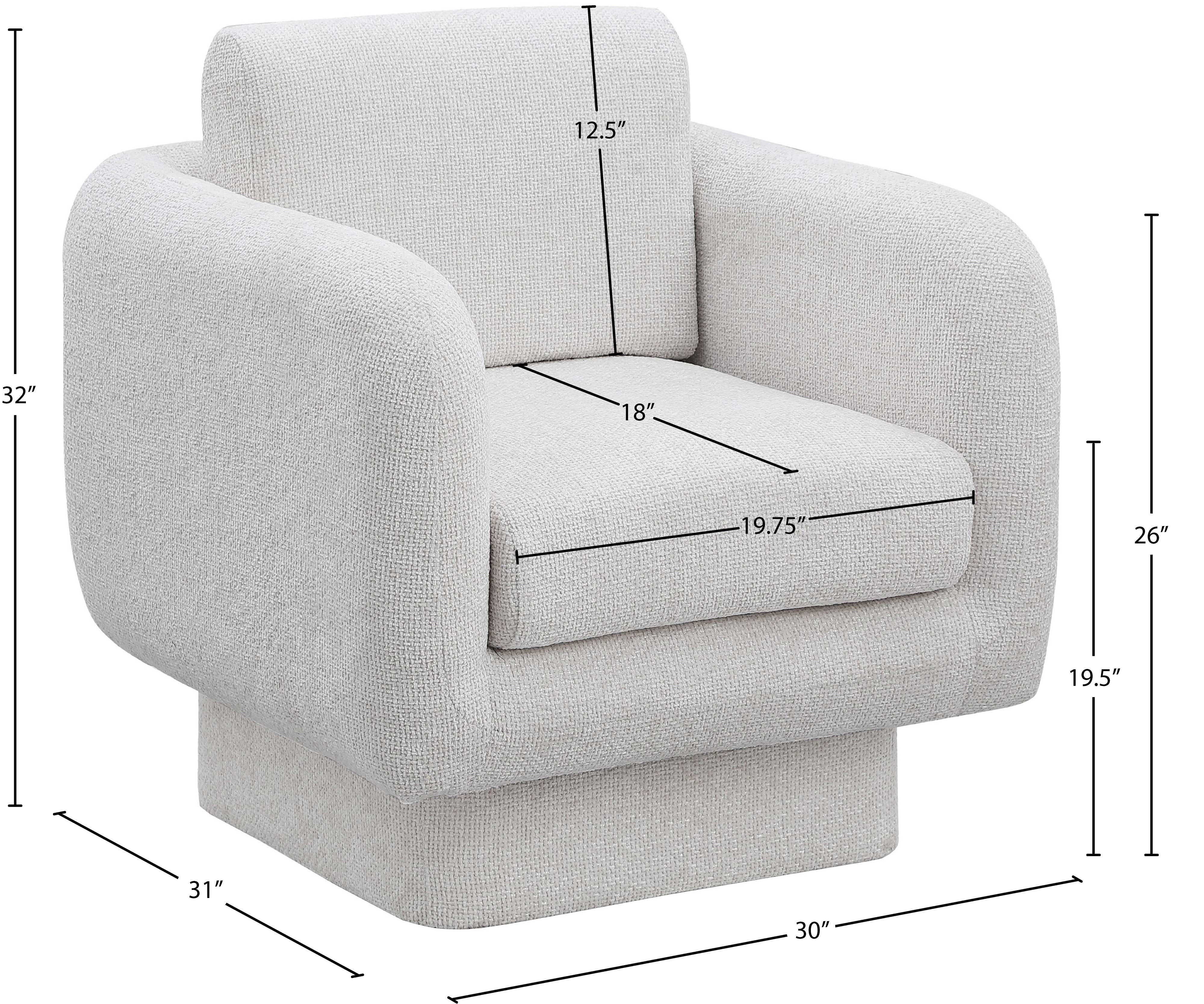 Fauteuil d'appoint rembourré en chenille Vivi