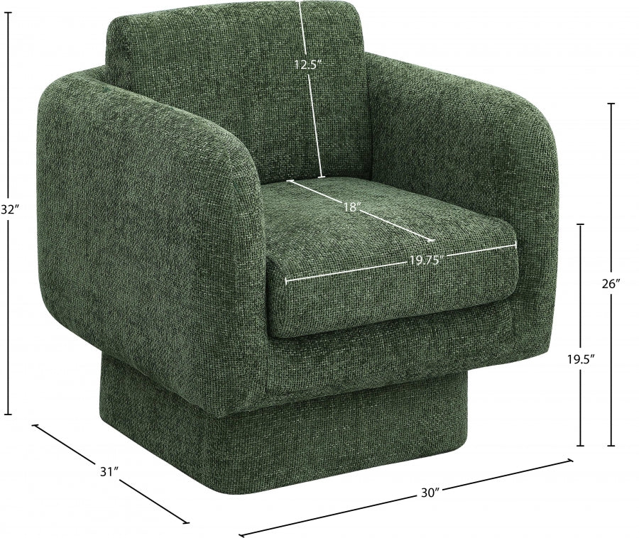 Fauteuil d'appoint rembourré en chenille Vivi