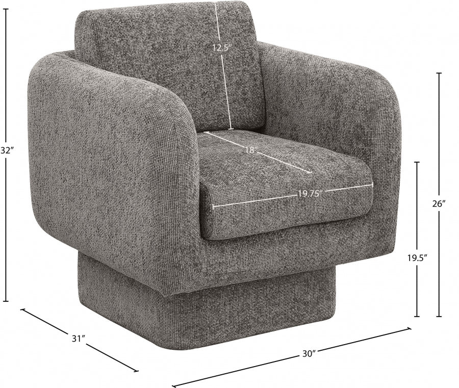 Fauteuil d'appoint rembourré en chenille Vivi