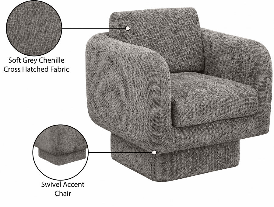 Fauteuil d'appoint rembourré en chenille Vivi