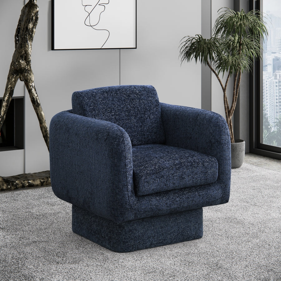 Fauteuil d'appoint rembourré en chenille Vivi