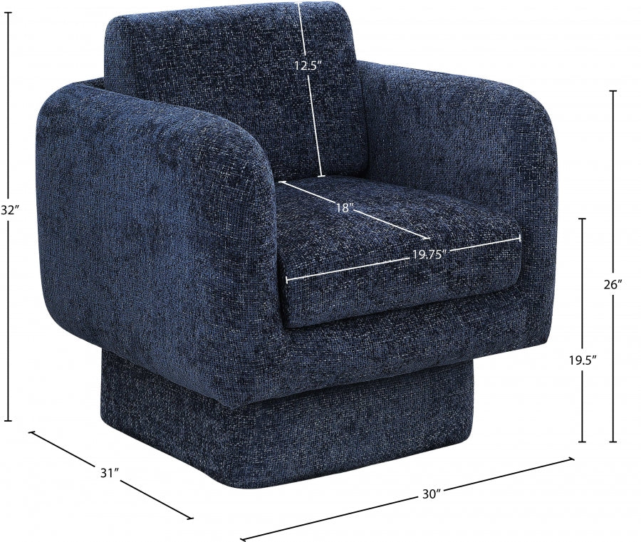 Fauteuil d'appoint rembourré en chenille Vivi