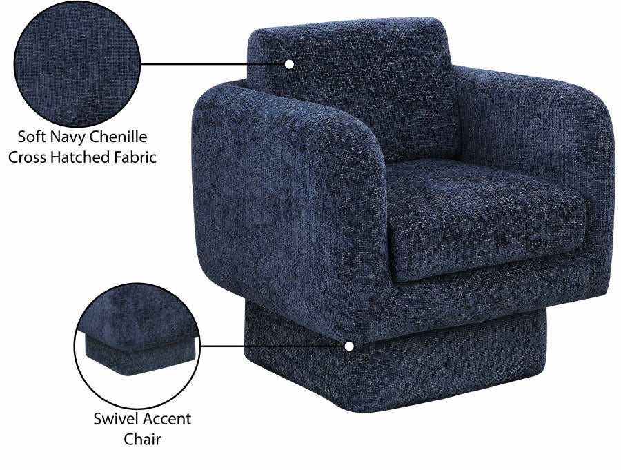 Fauteuil d'appoint rembourré en chenille Vivi