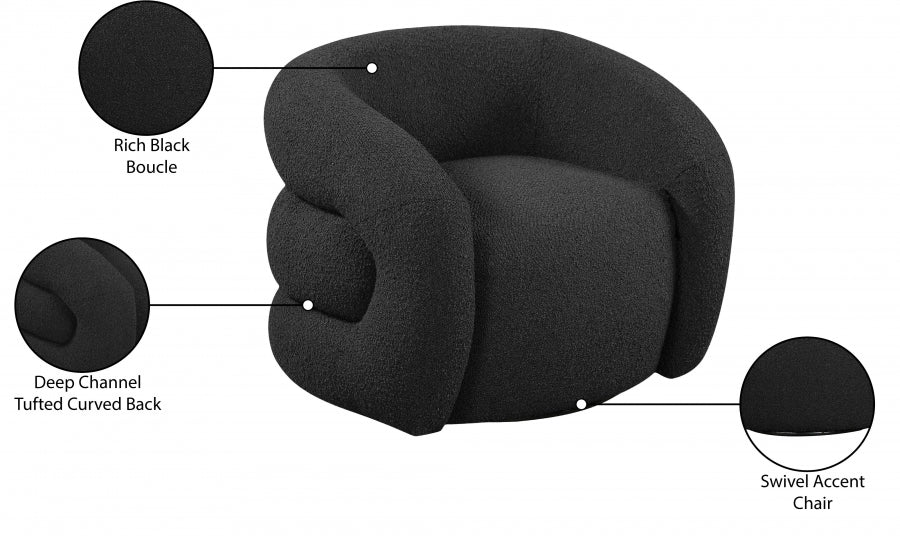 Fauteuil d'appoint rembourré en chenille Vivi