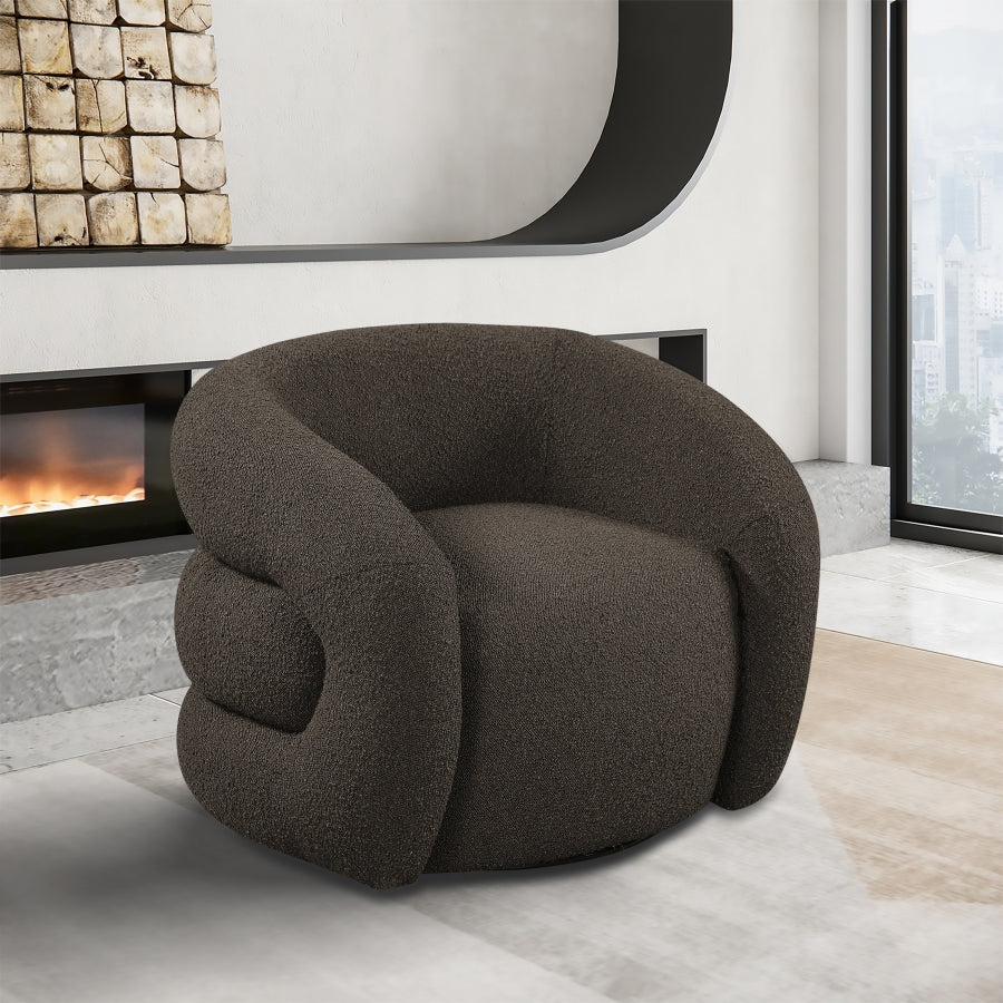 Fauteuil d'appoint rembourré en chenille Vivi