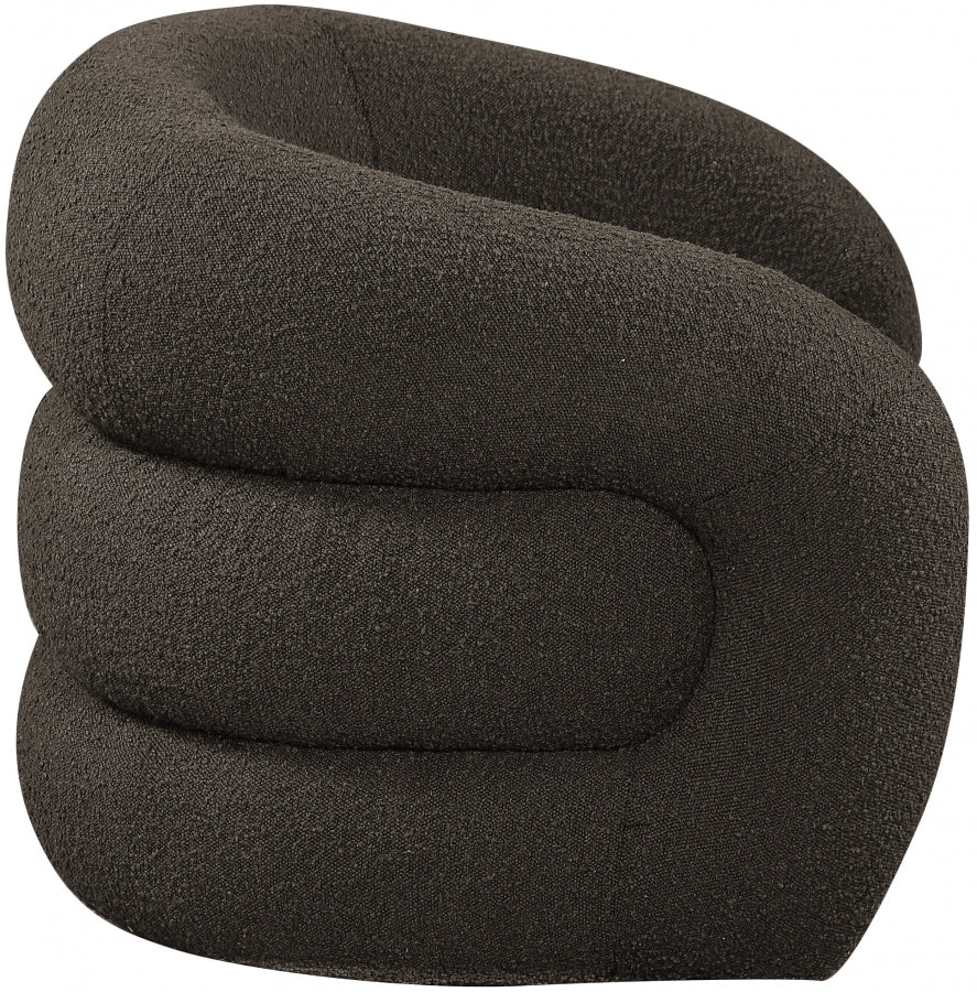 Fauteuil d'appoint rembourré en chenille Vivi