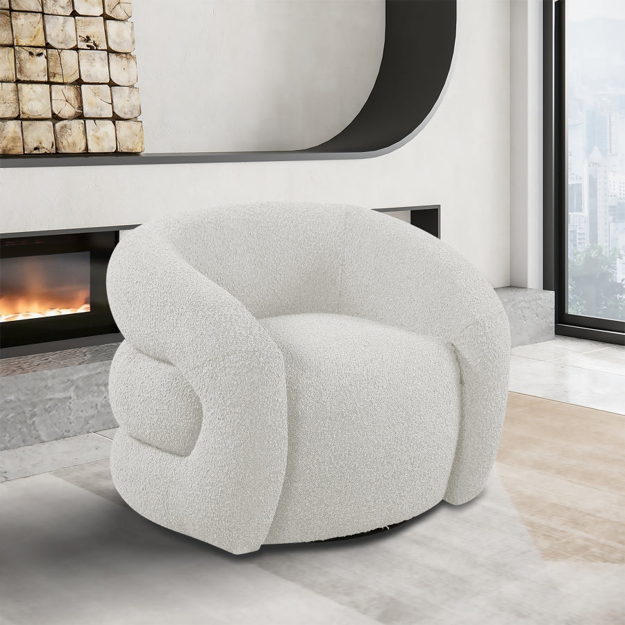 Fauteuil d'appoint rembourré en chenille Vivi