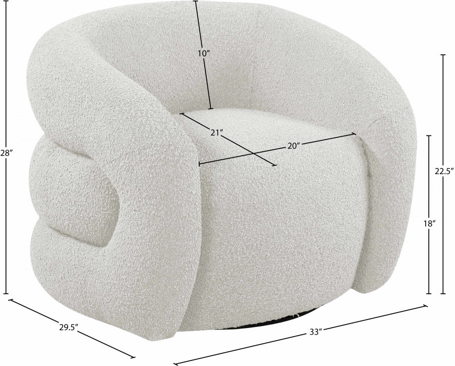 Fauteuil d'appoint rembourré en chenille Vivi