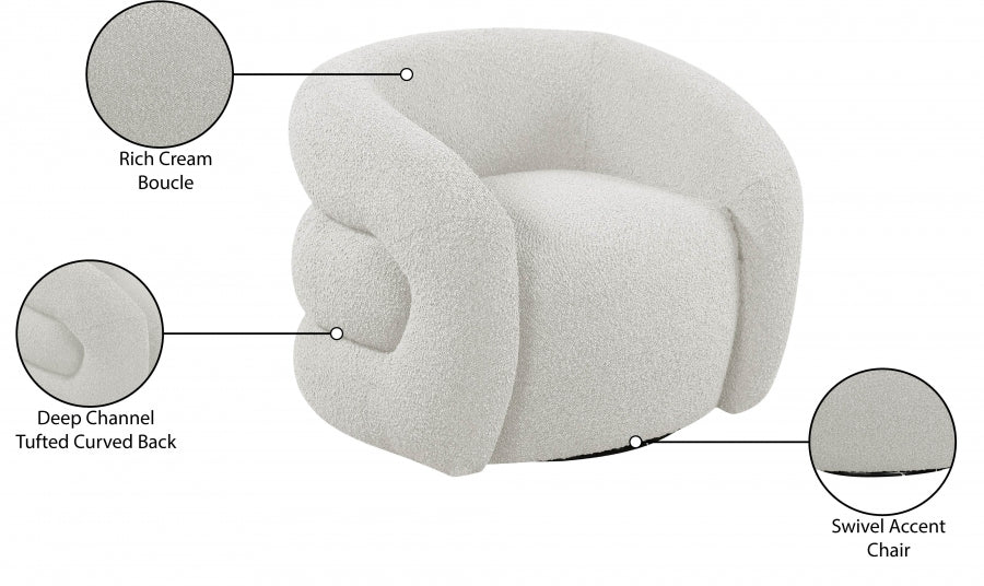 Fauteuil d'appoint rembourré en chenille Vivi