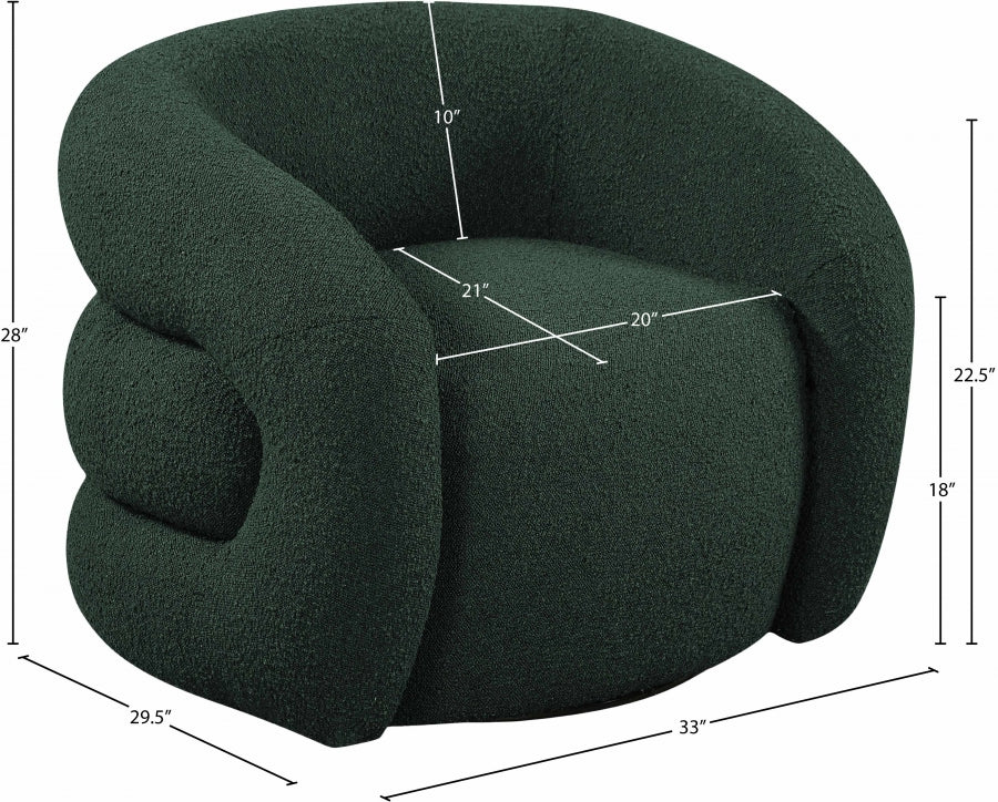 Fauteuil d'appoint rembourré en chenille Vivi