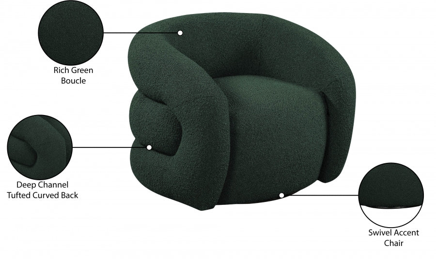 Fauteuil d'appoint rembourré en chenille Vivi
