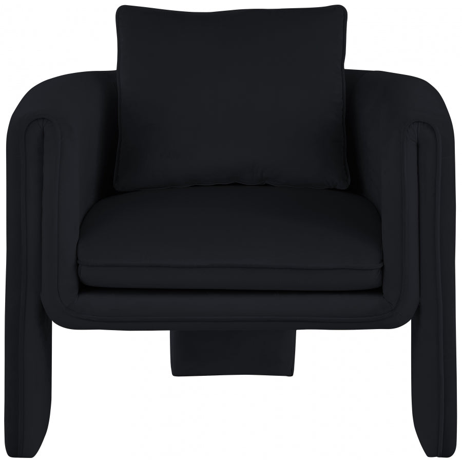 Fauteuil d'appoint rembourré en chenille Vivi