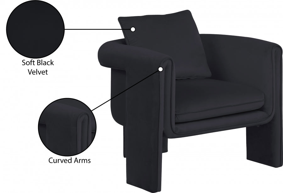 Fauteuil d'appoint rembourré en chenille Vivi