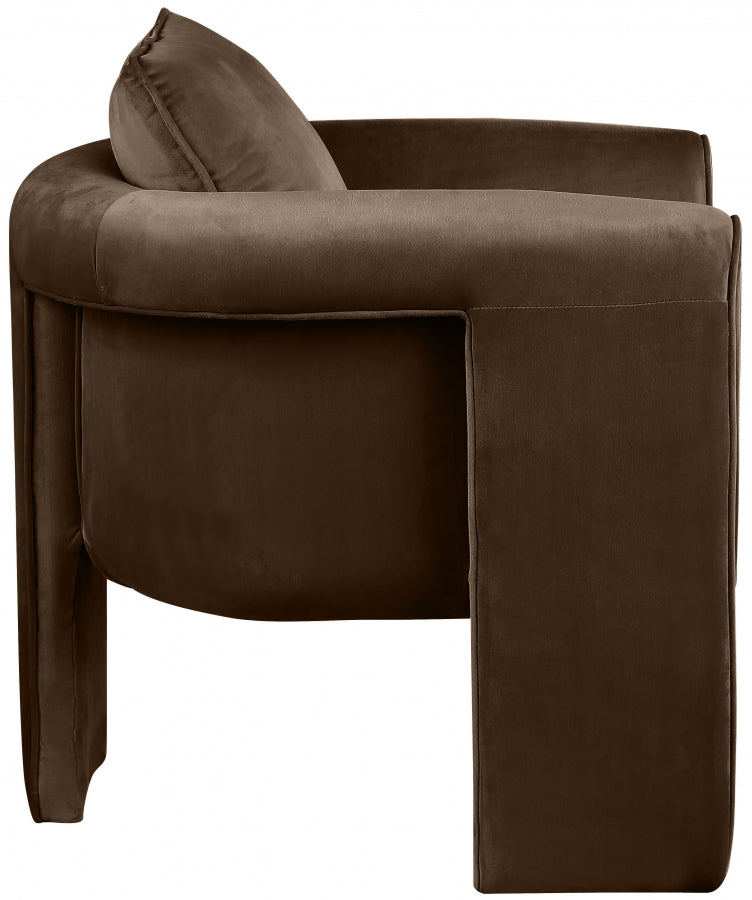 Fauteuil d'appoint rembourré en chenille Vivi