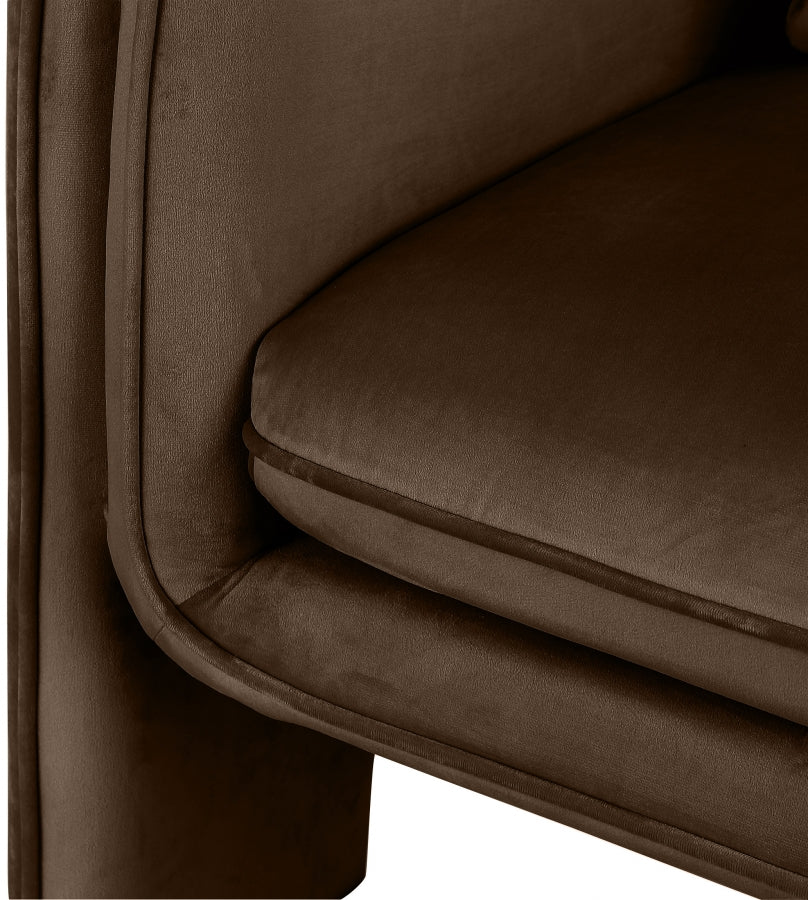 Fauteuil d'appoint rembourré en chenille Vivi