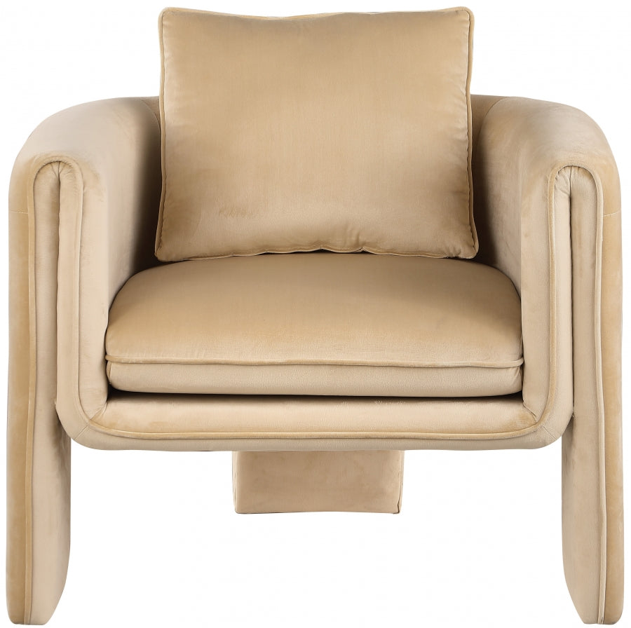 Fauteuil d'appoint rembourré en chenille Vivi