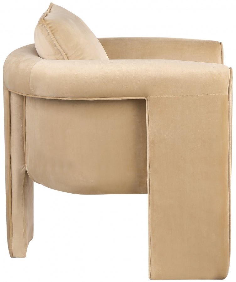 Fauteuil d'appoint rembourré en chenille Vivi