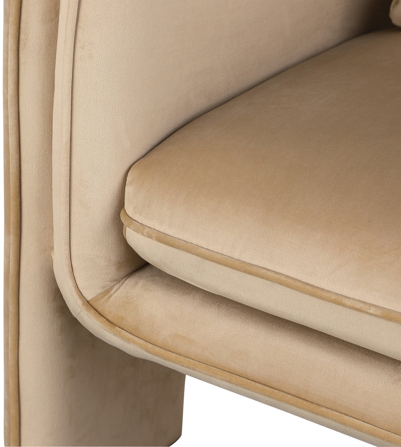 Fauteuil d'appoint rembourré en chenille Vivi