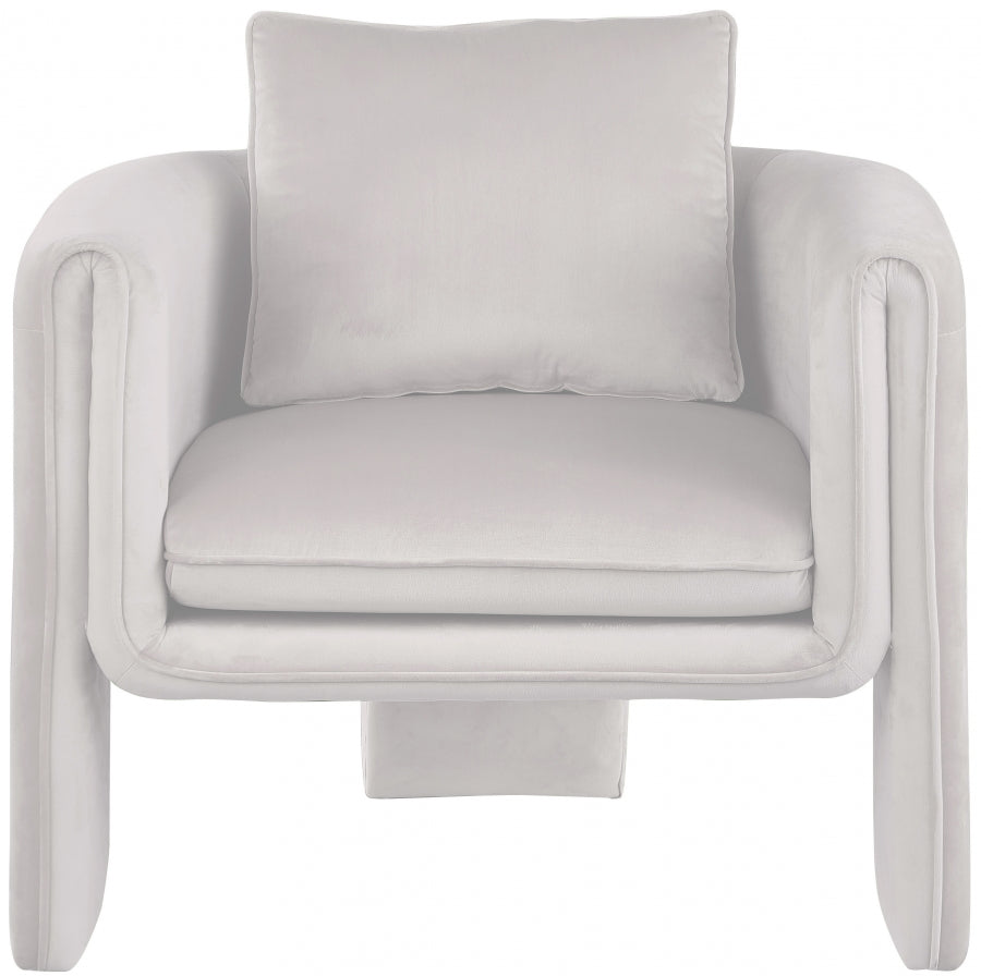 Fauteuil d'appoint rembourré en chenille Vivi