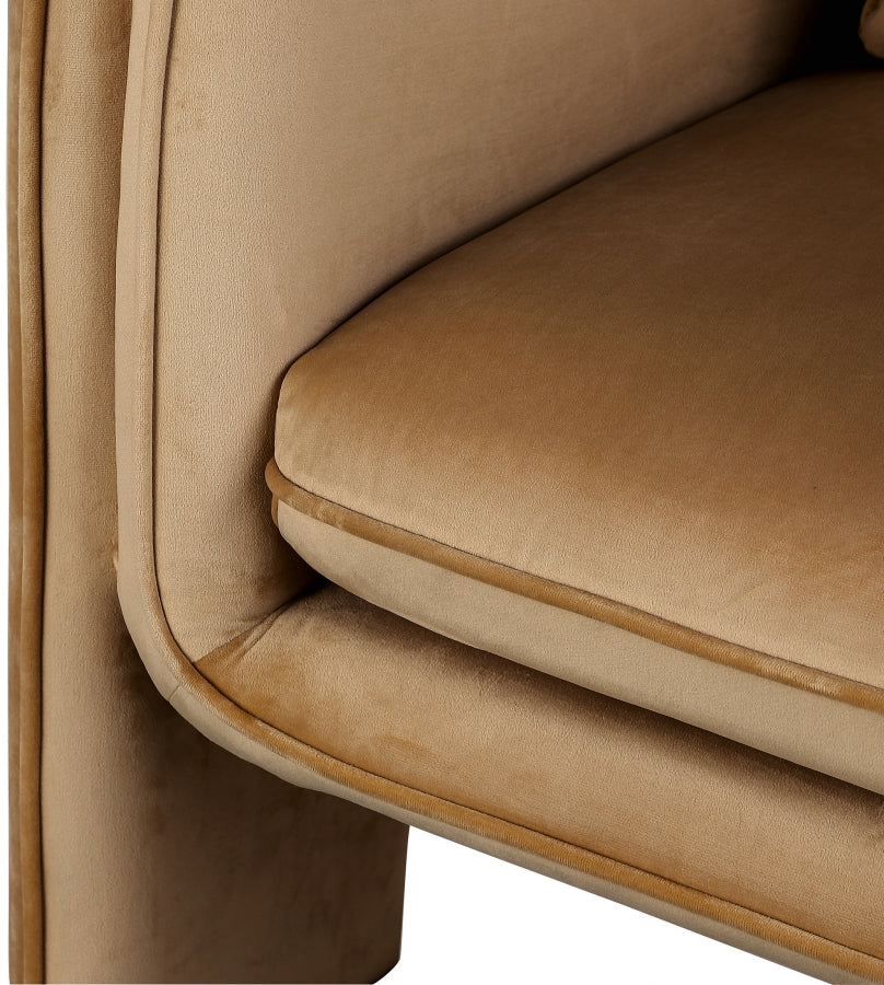 Fauteuil d'appoint rembourré en chenille Vivi