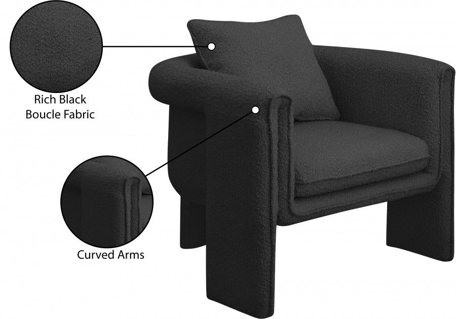 Fauteuil d'appoint rembourré en chenille Vivi