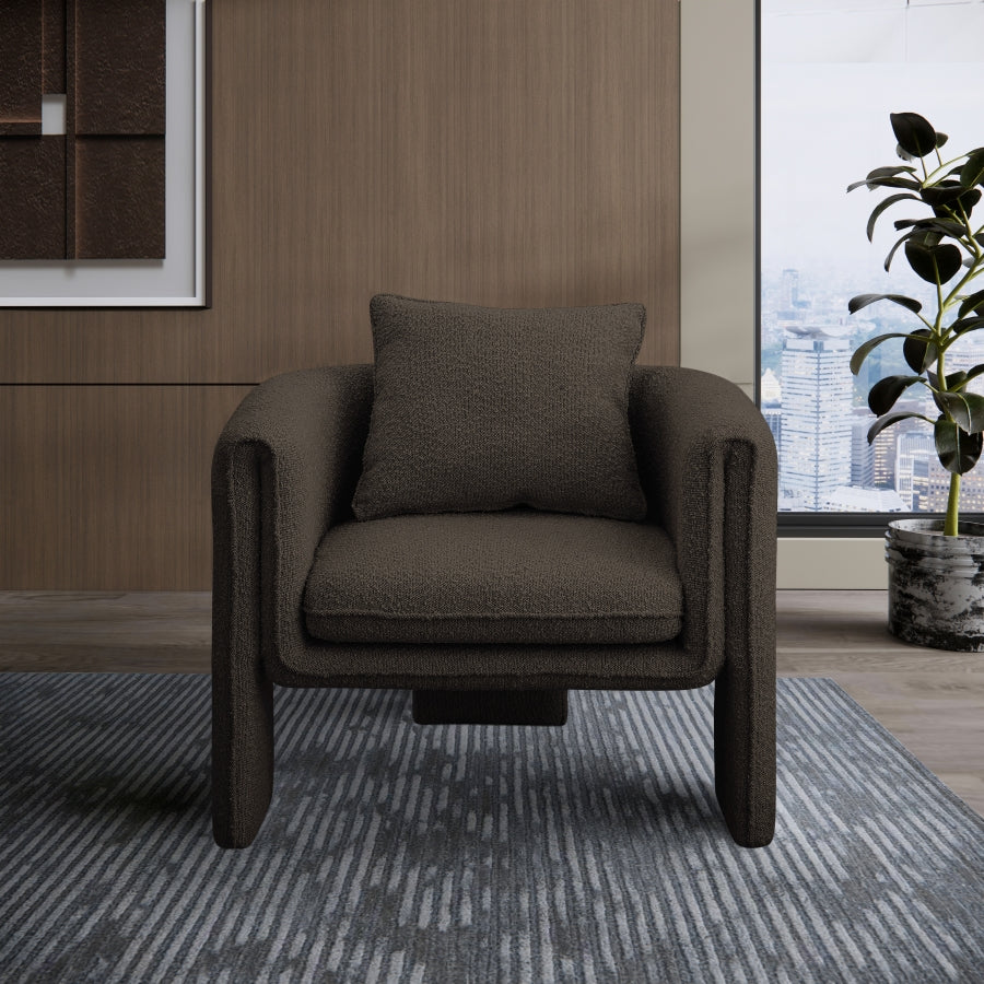 Fauteuil d'appoint rembourré en chenille Vivi