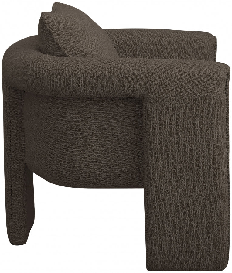 Fauteuil d'appoint rembourré en chenille Vivi