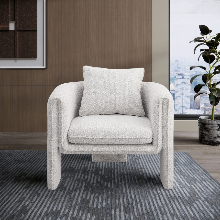 Fauteuil d'appoint rembourré en chenille Vivi
