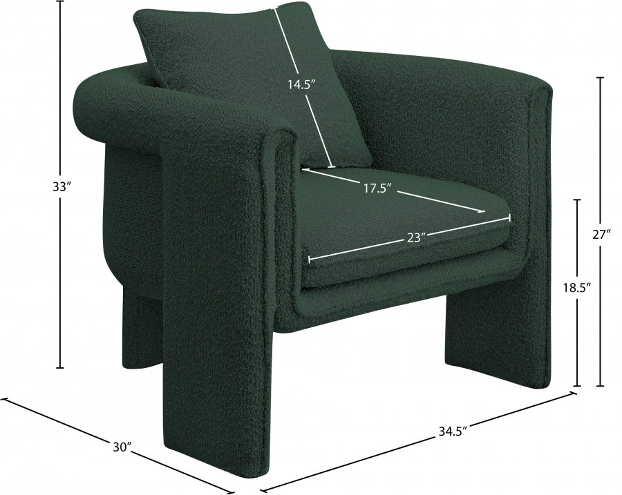 Fauteuil d'appoint rembourré en chenille Vivi